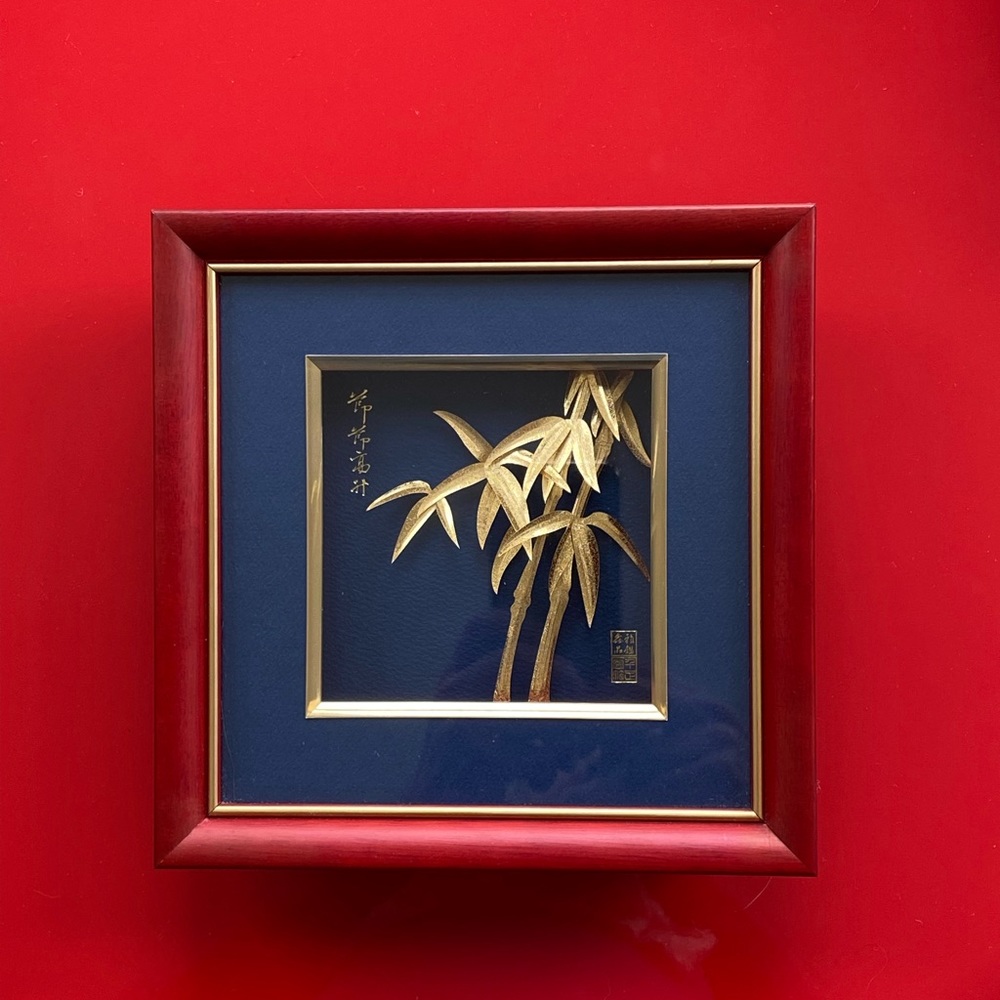 CERTIFIED 99.9% GOLD-LEAF SHADOW BOX (SET OF 4)